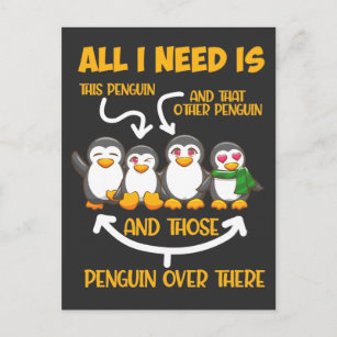 Postal Famoso Aficionado de Pingüinos Aves de Hielo