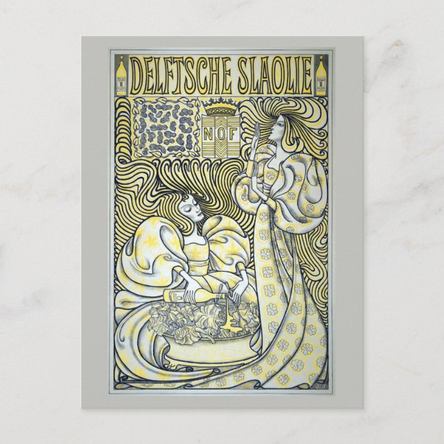 Postal Famoso anuncio holandés de Art Nouveau (Anverso)