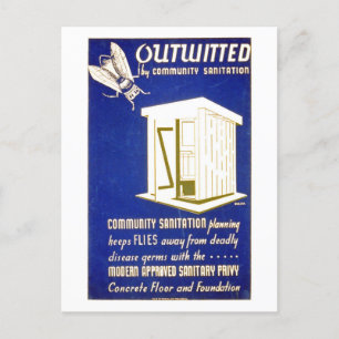 Postal Famoso apartamento "Sanitary Privy" de época