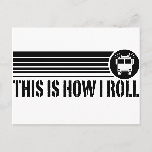 Postal Famoso bombero (Anverso)