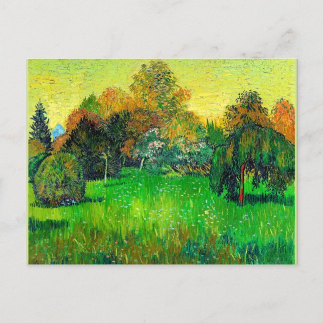 Postal Famoso cuadro de Van Gogh, el Jardín del Poeta (Anverso)