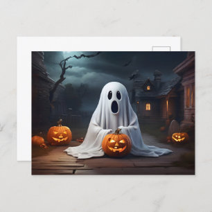 Postal Famoso fantasma de Halloween