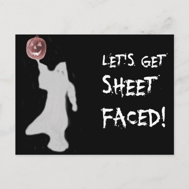 Postal Famoso fantasma Jack O Lantern Halloween (Anverso)