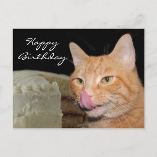 Postal Famoso gato Cumpleaños