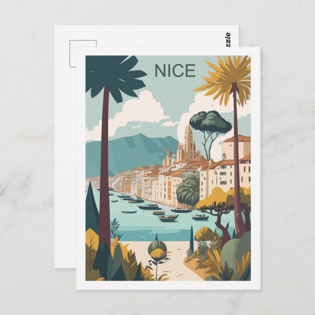 Postal Famoso lugar de viaje de Nice France (Anverso / Reverso)