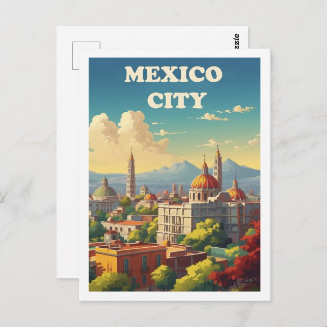 Postal Famoso lugar de viaje en la Ciudad de México (Anverso / Reverso)