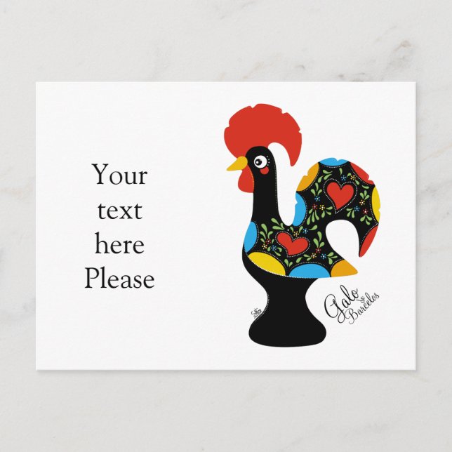Postal Famoso Rooster de Barcelos Nr 09 (Anverso)
