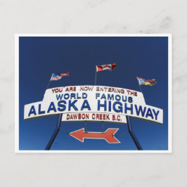 Postal Famoso Rótulo de la autopista Alaska