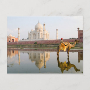 Postal Famoso templo Taj Mahal sitio de entierro en todo