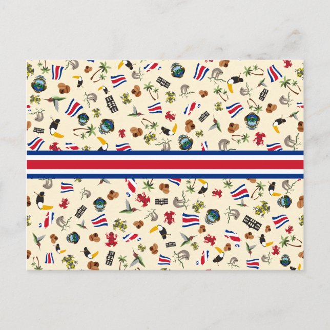 Postal Famosos ígicos de Costa Rica - saludos desde la se (Anverso)