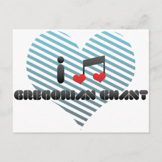 Postal Fan gregoriana del canto