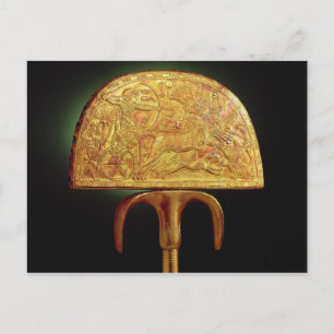 Postal Fanático de plumas de avestruz, de la Tumba de Tut