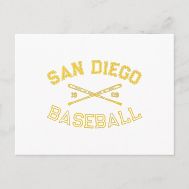 Postal Fanático Retro Vi de Béisbol Clásico de San Diego (Anverso)