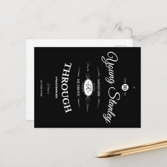 Postal Fancy At 16 Young Stanley (Anverso/Reverso In Situ)