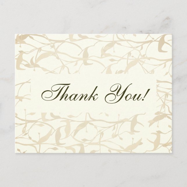 Postal Fancy Foliage Gracias (Anverso)