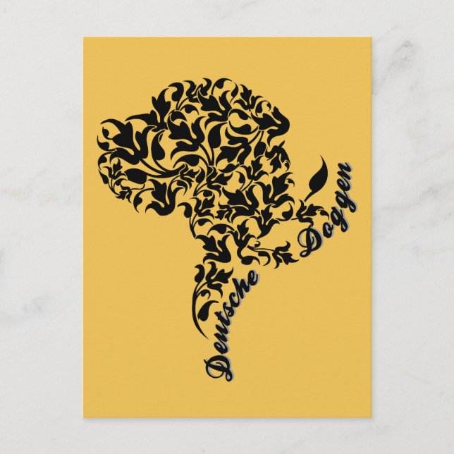 Postal Fancy Great Dane Portrait (Anverso)