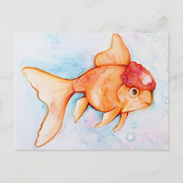 Postal Fancy Oranda Goldfish (Anverso)