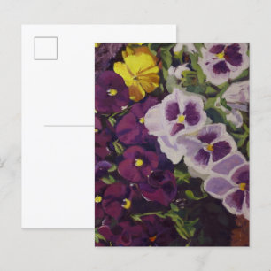 Postal Fancy Pants Pants Pansies Colorful Floral Postcard