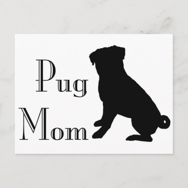 Postal Fancy Pug Mom (Anverso)