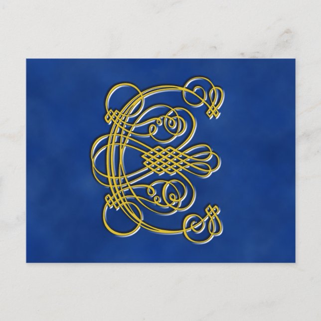 Postal Fancy Royal Monograma C (Anverso)