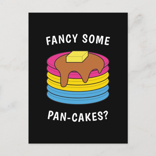 Postal Fancy Some Pan-cakes Funny LGBTQ Pansexual Pride O (Anverso)