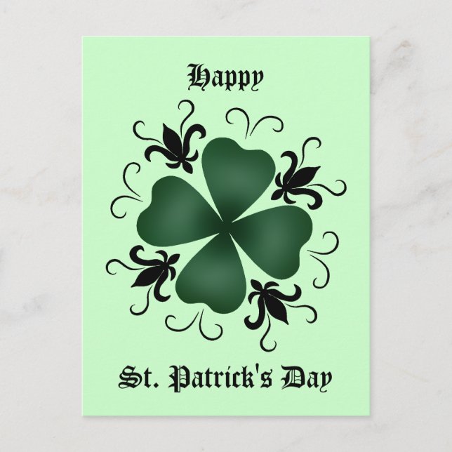 Postal Fancy Victorian shamrock (Anverso)