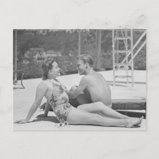 Postal Fandom del lado de la piscina