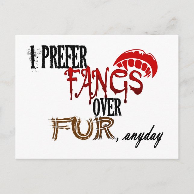 Postal Fangs over Fur (Anverso)