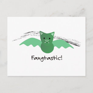 Postal Fangtastic Green Bat