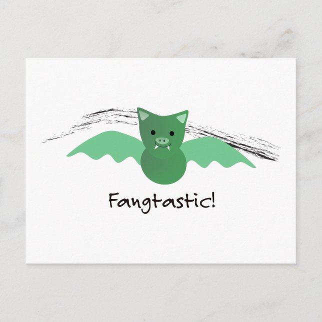 Postal Fangtastic Green Bat (Anverso)