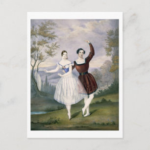 Postal Fanny Cerrito (1817-1909) y Sigr. Guerra, en