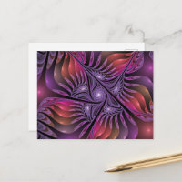 Fantasía abstracta colorida fractal morada alucina