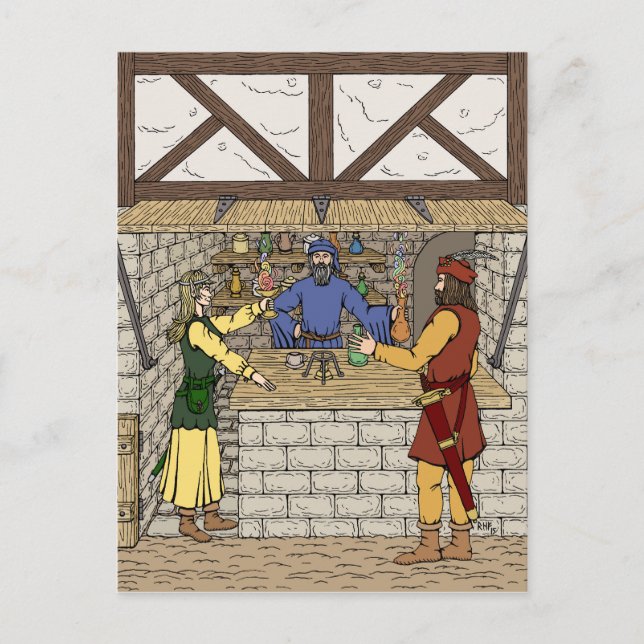 Postal Fantasía Apothecary Shop (Anverso)