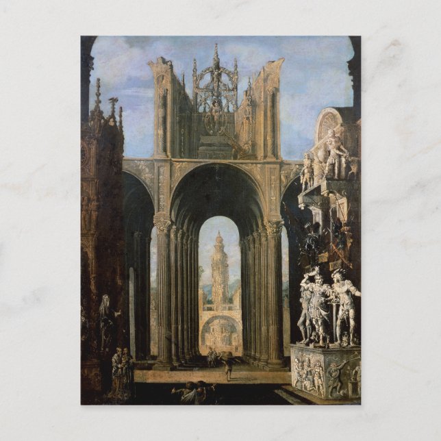 Postal Fantasía arquitectónica (Anverso)