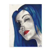 Fantasía Bella Rompida Postcarta de arte original