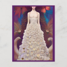 Fantasía Boda de pavo real blanco vestido de moda