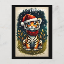 Fantasía Cute bebé Navidades Santa Tigre