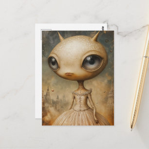 Postal Fantasía de Alien Adorable