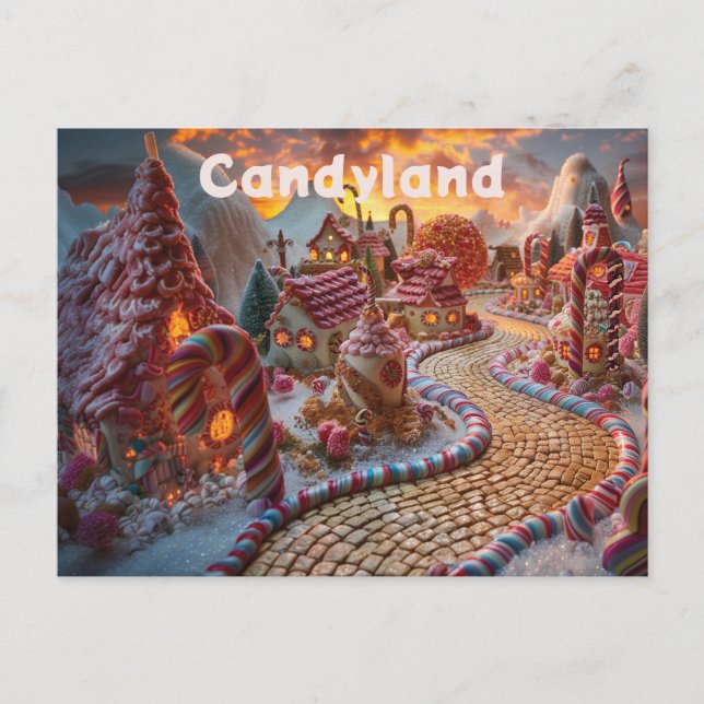 Postal Fantasía de Candyland (Anverso)