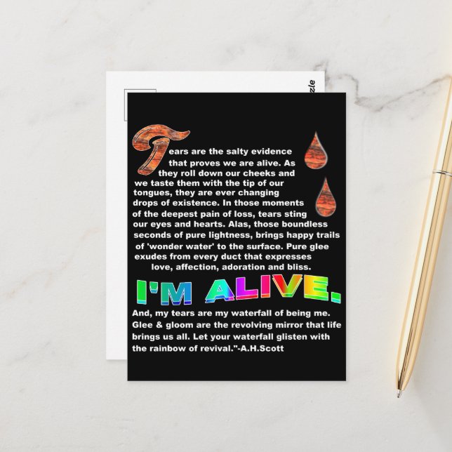 Postal Fantasía de cascada (Anverso/Reverso In Situ)