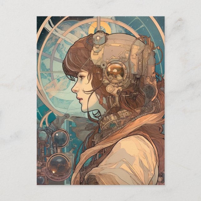 Postal Fantasía de ciencia ficción (Anverso)