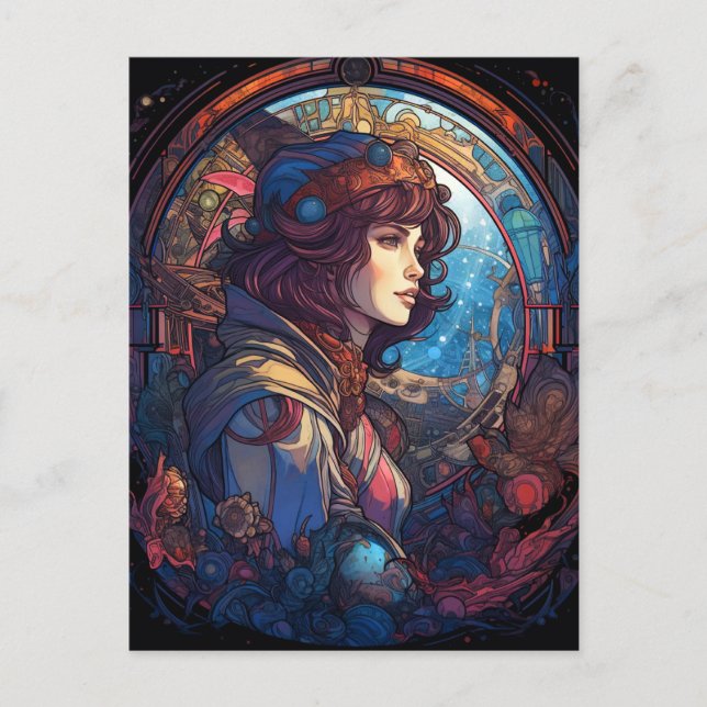 Postal Fantasía de ciencia ficción (Anverso)