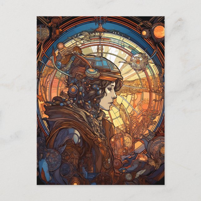 Postal Fantasía de ciencia ficción (Anverso)