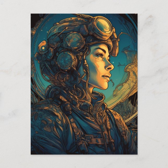 Postal Fantasía de ciencia ficción (Anverso)