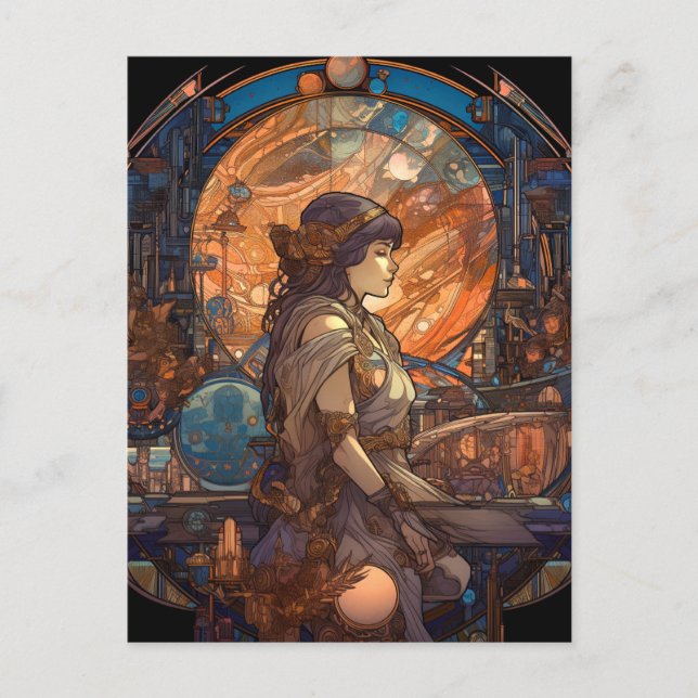 Postal Fantasía de ciencia ficción (Anverso)
