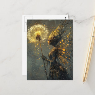 Postal Fantasía de Hada de Diente de León