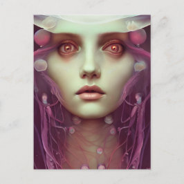 Postal Fantasía de la mujer jellyfish