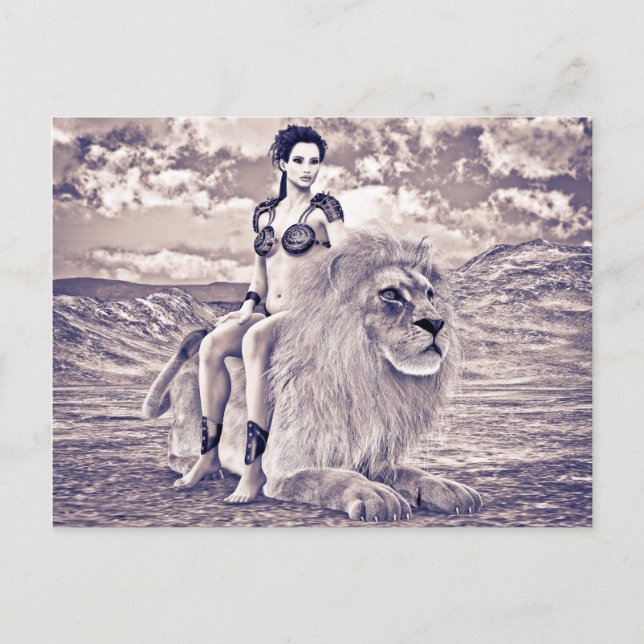 Postal Fantasía de la Reina León (Anverso)