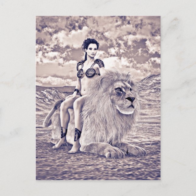 Postal Fantasía de la Reina León (Anverso)