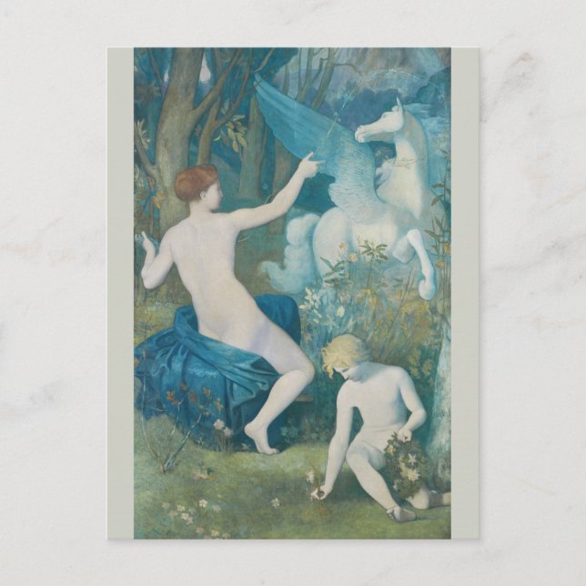 Postal Fantasía de Puvis de Chavannes CC011 ideal para lo (Anverso)